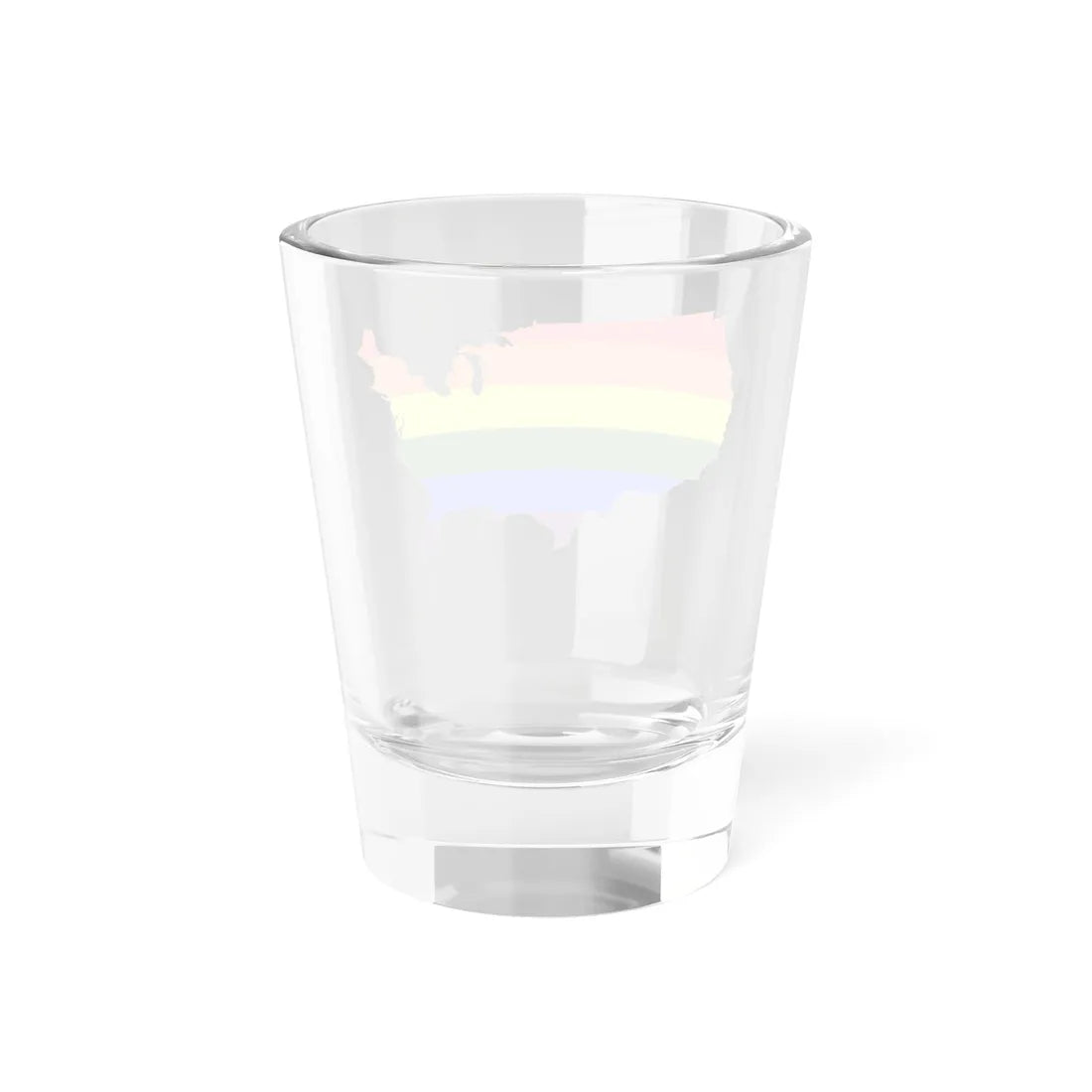 LGBT flag map of the United States of America (United States) Shot Glass 1.5oz - Go Mug Yourself