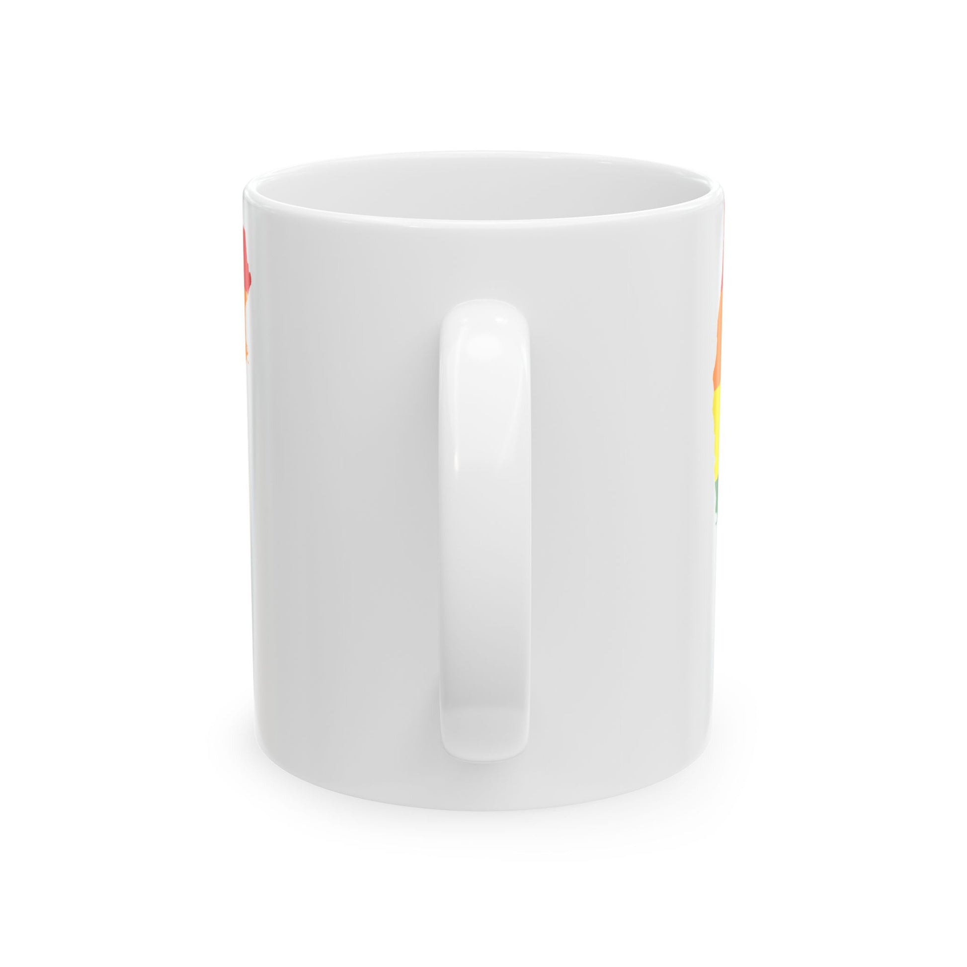 LGBT flag map of the United States of America (United States) White Coffee Mug-Go Mug Yourself