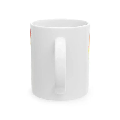 LGBT flag map of the United States of America (United States) White Coffee Mug - Go Mug Yourself