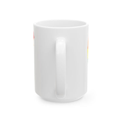 LGBT flag map of the United States of America (United States) White Coffee Mug-Go Mug Yourself