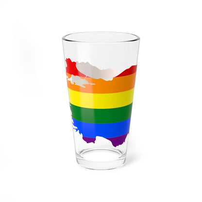 LGBT flag map of Turkey (Turkey) Pint Glass 16oz - Go Mug Yourself