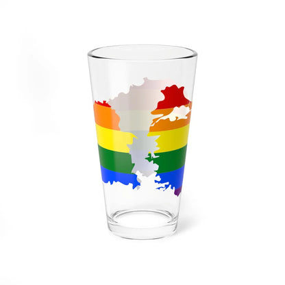 LGBT flag map of Turkey (Turkey) Pint Glass 16oz - Go Mug Yourself
