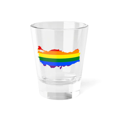 LGBT flag map of Turkey (Turkey) Shot Glass 1.5oz 1.5oz - Go Mug Yourself
