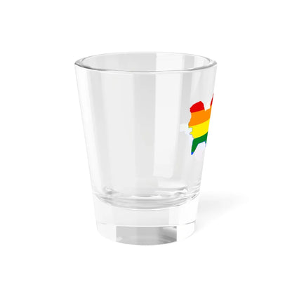 LGBT flag map of Turkmenistan (Turkmenistan) Shot Glass 1.5oz - Go Mug Yourself