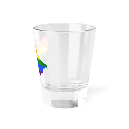 LGBT flag map of Turkmenistan (Turkmenistan) Shot Glass 1.5oz - Go Mug Yourself