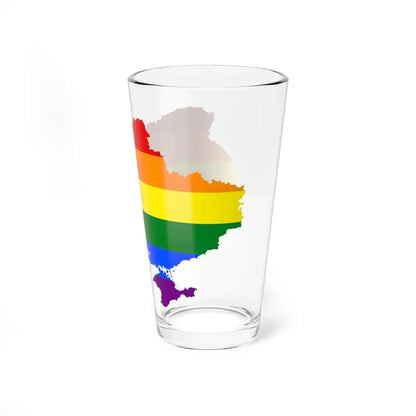 LGBT flag map of Ukraine (Ukraine) Pint Glass 16oz - Go Mug Yourself