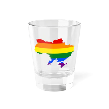 LGBT flag map of Ukraine (Ukraine) Shot Glass 1.5oz 1.5oz - Go Mug Yourself