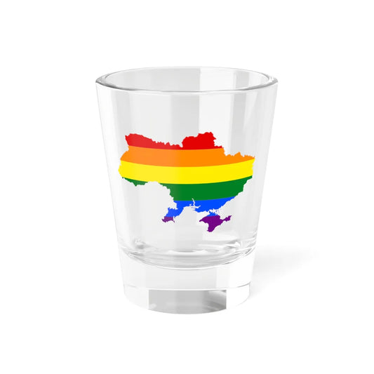 LGBT flag map of Ukraine (Ukraine) Shot Glass 1.5oz 1.5oz - Go Mug Yourself