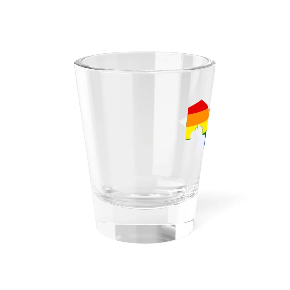 LGBT flag map of Uzbekistan (Uzbekistan) Shot Glass 1.5oz - Go Mug Yourself