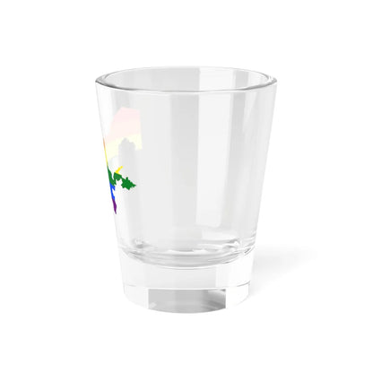 LGBT flag map of Uzbekistan (Uzbekistan) Shot Glass 1.5oz - Go Mug Yourself