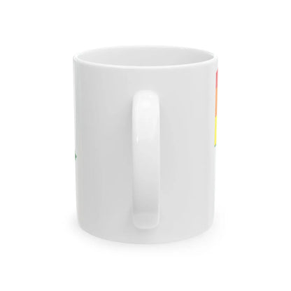 LGBT flag map of Uzbekistan (Uzbekistan) White Coffee Mug - Go Mug Yourself