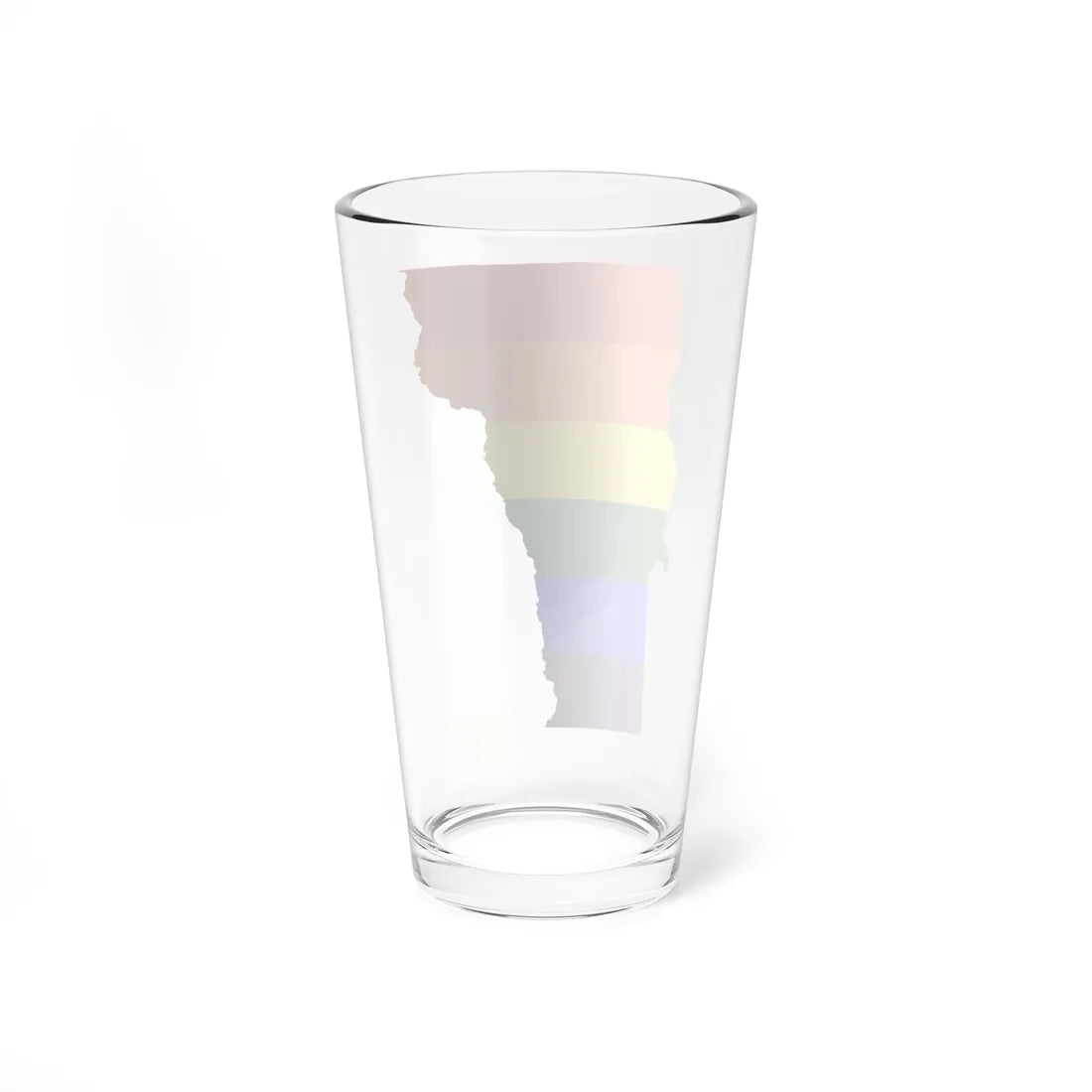 LGBT flag map of Vermont (United States) Pint Glass 16oz - Go Mug Yourself