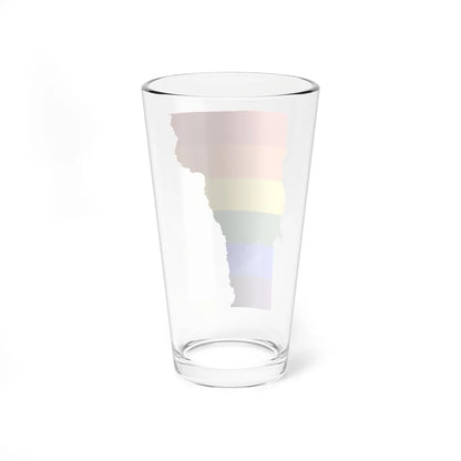 LGBT flag map of Vermont (United States) Pint Glass 16oz - Go Mug Yourself