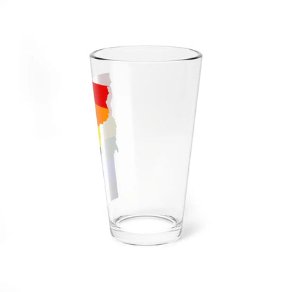 LGBT flag map of Vermont (United States) Pint Glass 16oz - Go Mug Yourself