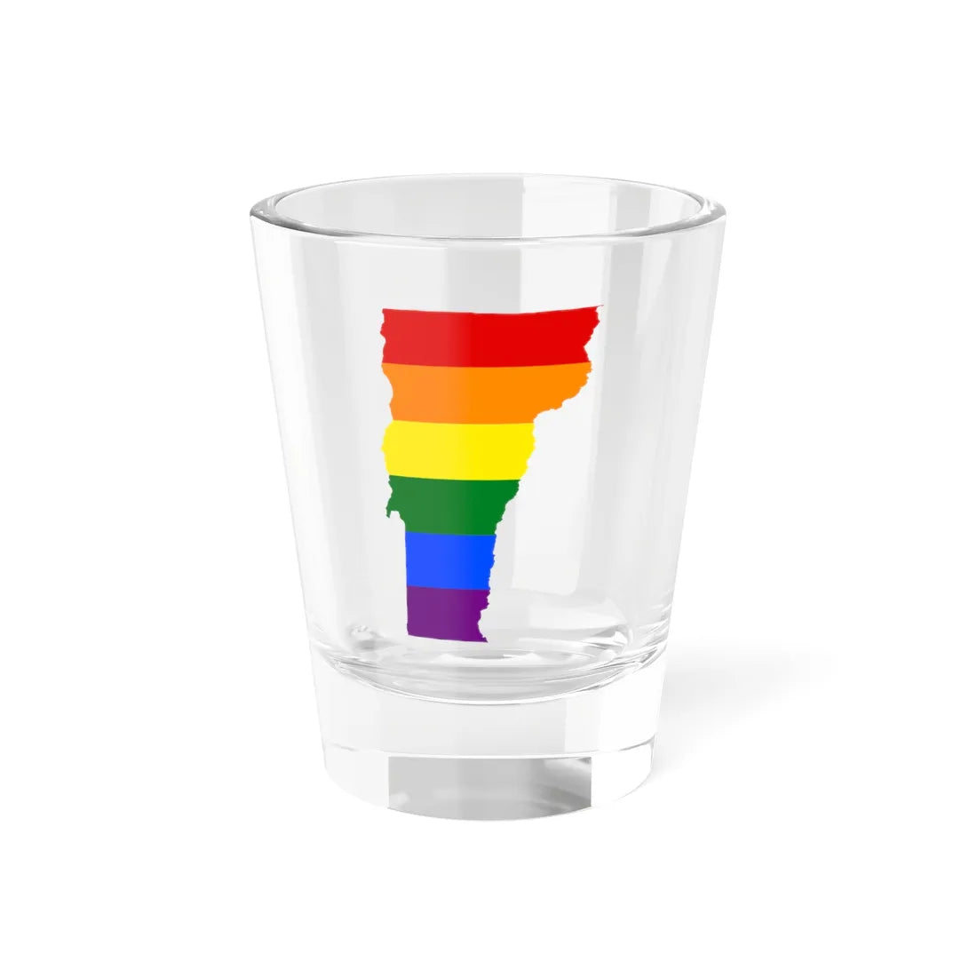 LGBT flag map of Vermont (United States) Shot Glass 1.5oz 1.5oz - Go Mug Yourself