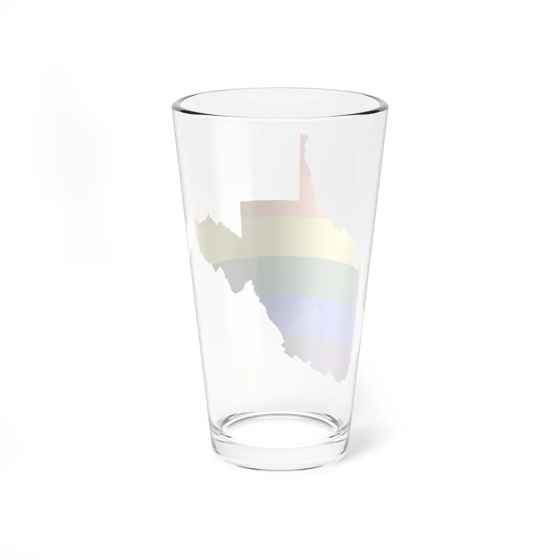 LGBT flag map of West Virginia (United States) Pint Glass 16oz - Go Mug Yourself