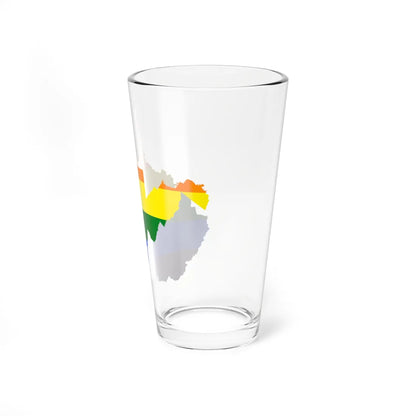 LGBT flag map of West Virginia (United States) Pint Glass 16oz - Go Mug Yourself