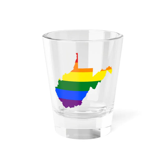 LGBT flag map of West Virginia (United States) Shot Glass 1.5oz 1.5oz - Go Mug Yourself