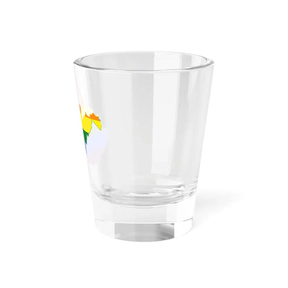 LGBT flag map of West Virginia (United States) Shot Glass 1.5oz - Go Mug Yourself