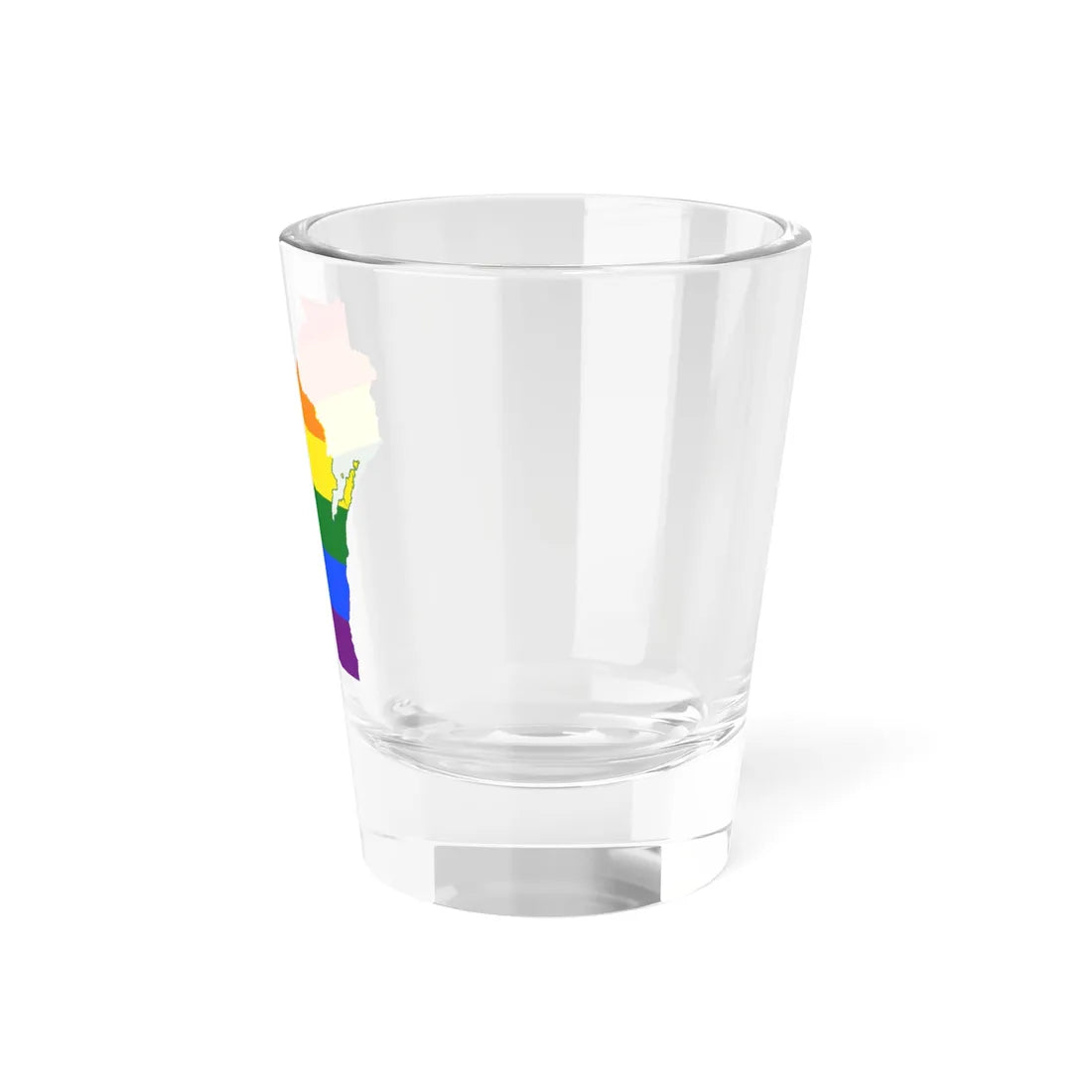 LGBT flag map of Wisconsin (United States) Shot Glass 1.5oz - Go Mug Yourself