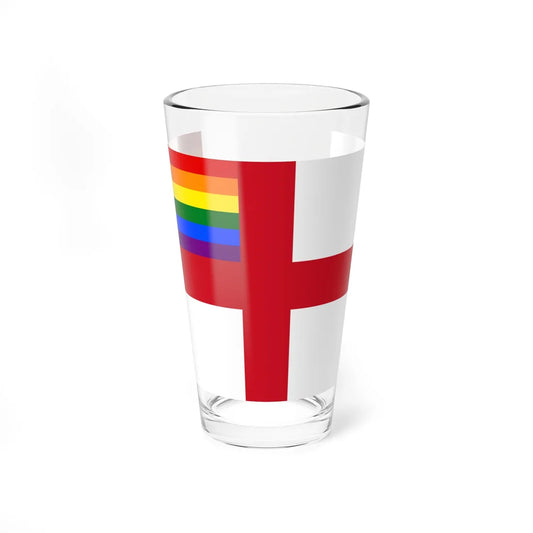 LGBT Flag of England (England) Pint Glass 16oz 16oz - Go Mug Yourself