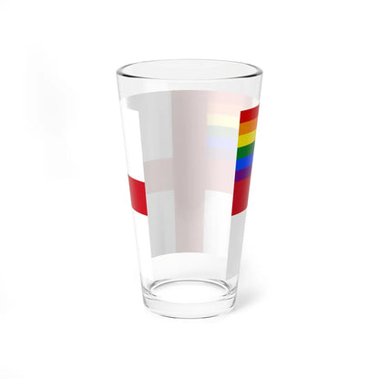 LGBT Flag of England (England) Pint Glass 16oz - Go Mug Yourself