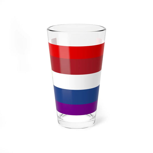 LGBT flag of the Netherlands 2 (Netherlands) Pint Glass 16oz 16oz - Go Mug Yourself