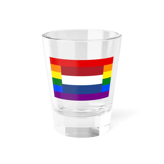 LGBT flag of the Netherlands 2 (Netherlands) Shot Glass 1.5oz 1.5oz - Go Mug Yourself