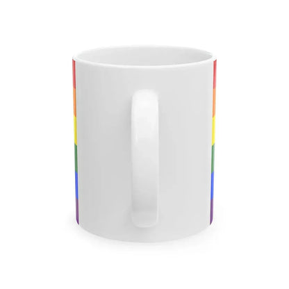 LGBT flag of the Netherlands 2 (Netherlands) White Coffee Mug - Go Mug Yourself