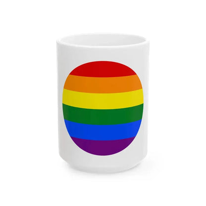 LGBT Pride Flag of Japan (Japan) White Coffee Mug 15oz - Go Mug Yourself