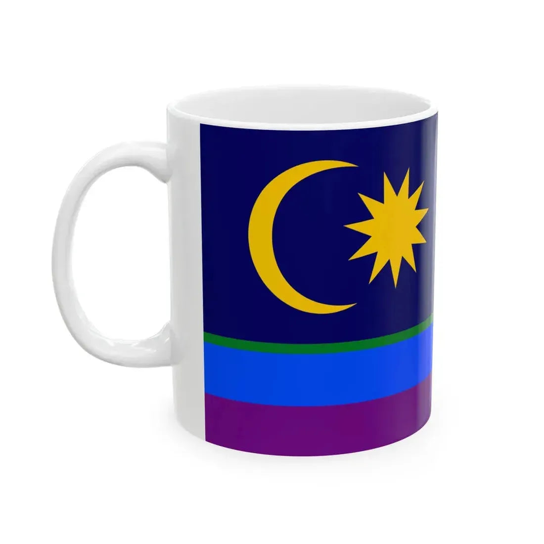 LGBT Pride Flag of Malaya (Malaysia) White Coffee Mug - Go Mug Yourself