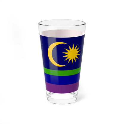 LGBT Pride Flag of Malaysia (Malaysia) Pint Glass 16oz - Go Mug Yourself