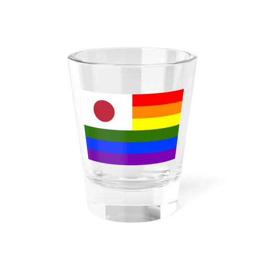 LGBT Rainbow Flag of Japan (Japan) Shot Glass 1.5oz 1.5oz - Go Mug Yourself