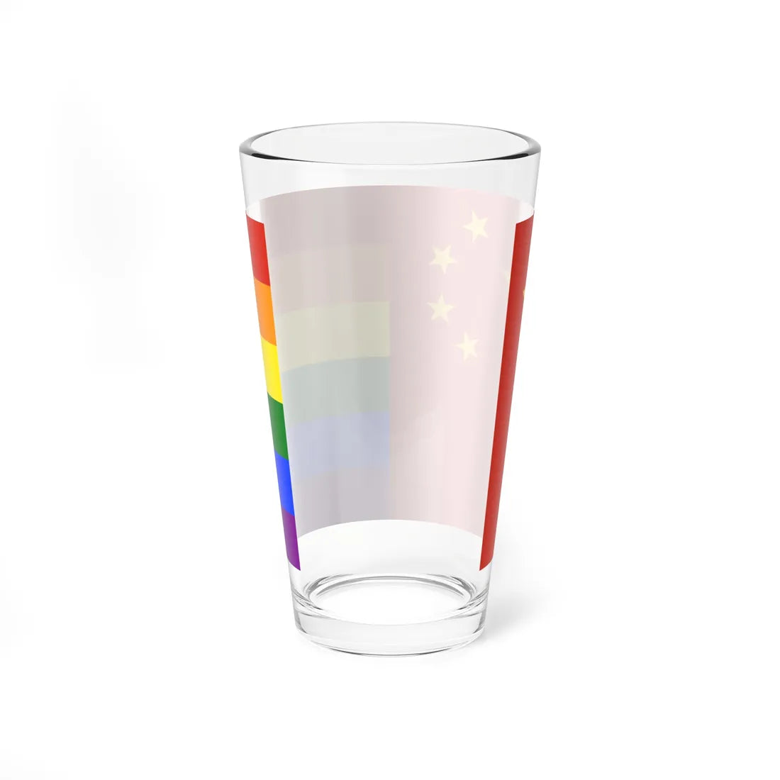 LGBT rainbow flag of the Peoples Republic of China (China) Pint Glass 16oz - Go Mug Yourself