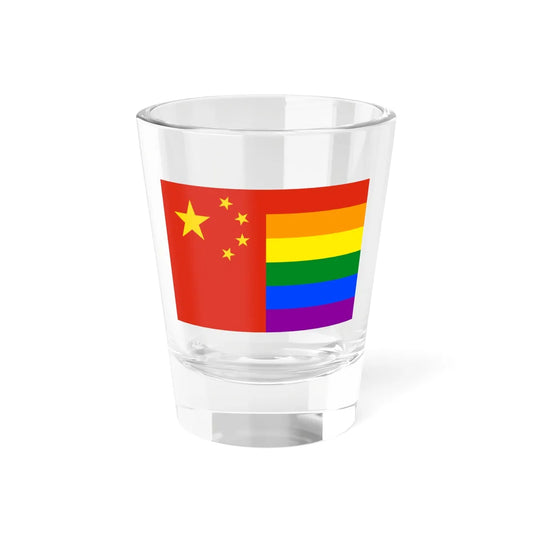 LGBT rainbow flag of the Peoples Republic of China (China) Shot Glass 1.5oz 1.5oz - Go Mug Yourself