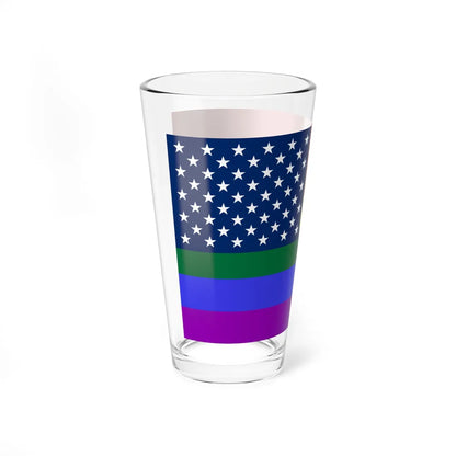 LGBT USA flag cropped (United States) Pint Glass 16oz - Go Mug Yourself