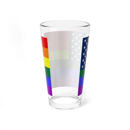LGBT USA flag cropped (United States) Pint Glass 16oz - Go Mug Yourself