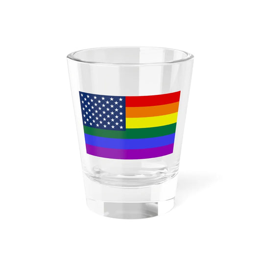LGBT USA flag cropped (United States) Shot Glass 1.5oz 1.5oz - Go Mug Yourself
