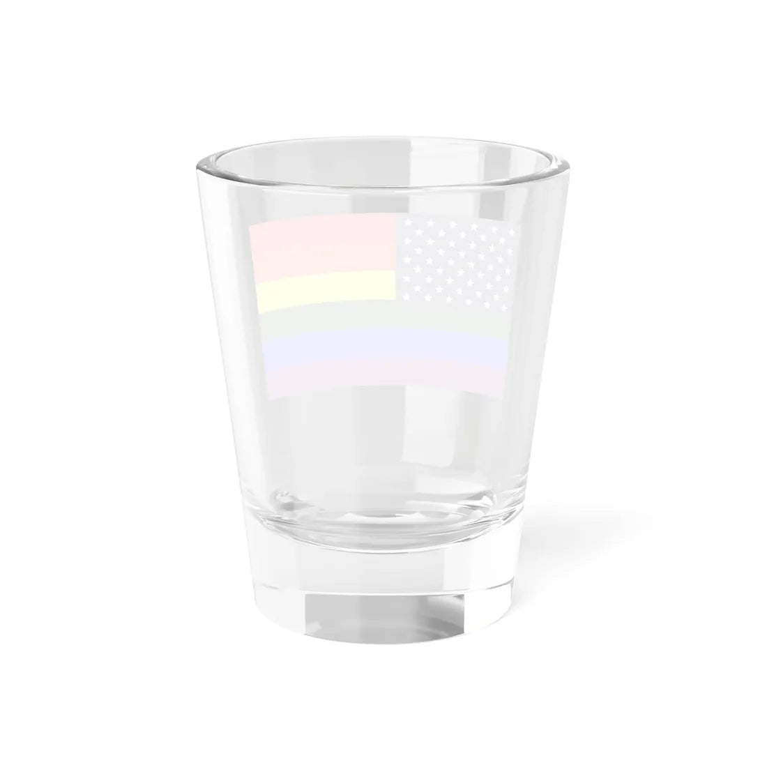 LGBT USA flag cropped (United States) Shot Glass 1.5oz - Go Mug Yourself