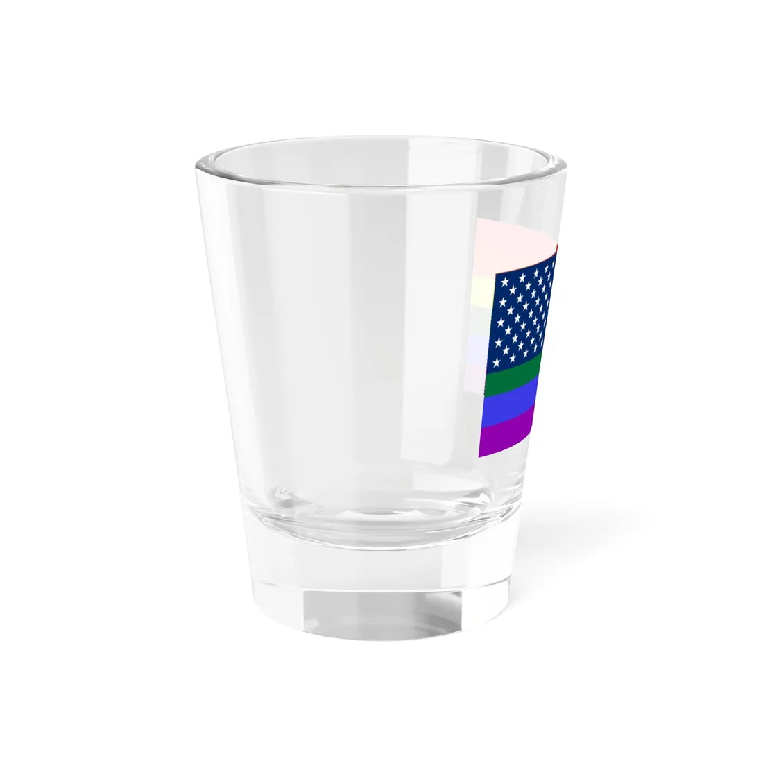 LGBT USA flag cropped (United States) Shot Glass 1.5oz - Go Mug Yourself