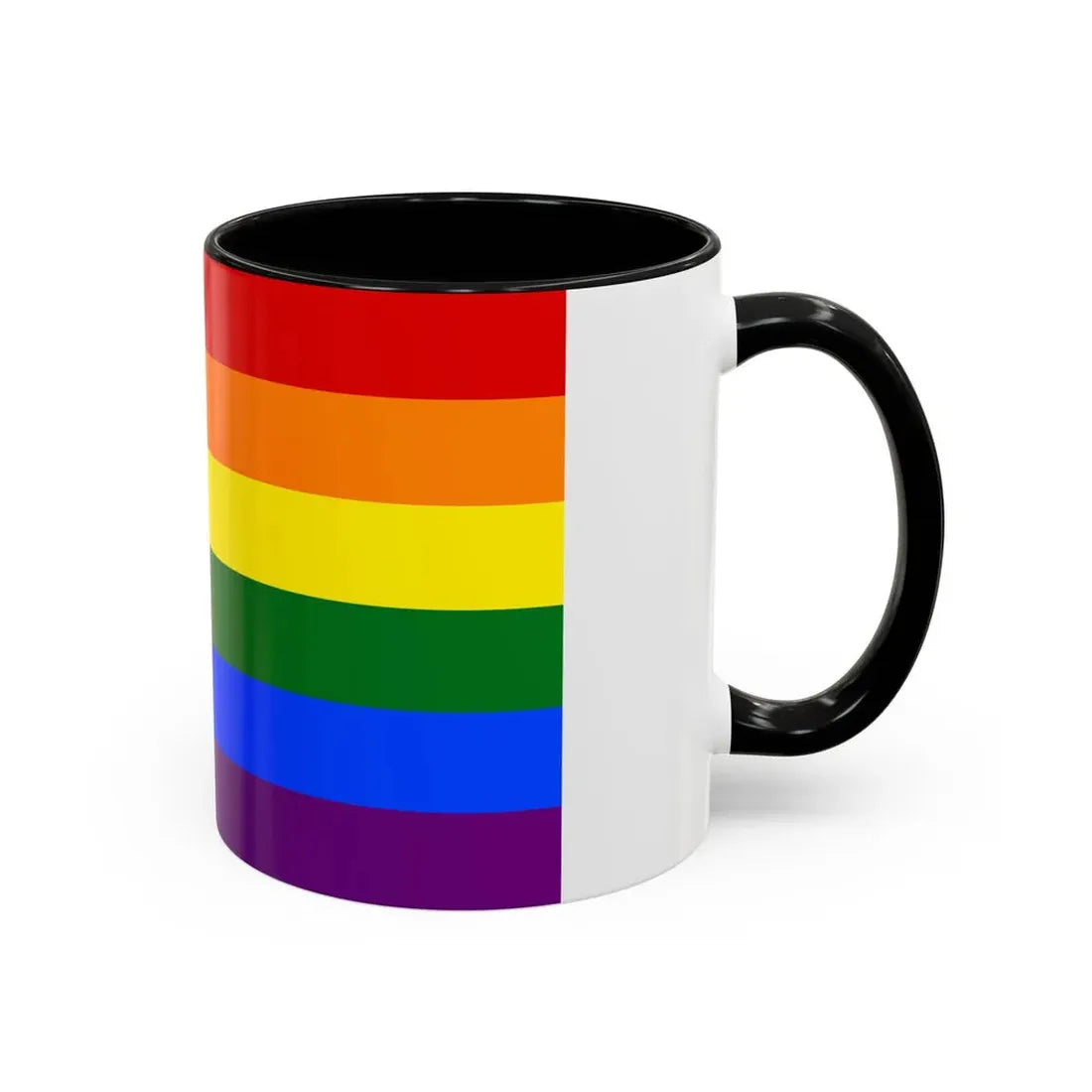 LGBTQ+ rainbow flag Quasar Progress Pride Flag - Accent Coffee Mug - Go Mug Yourself