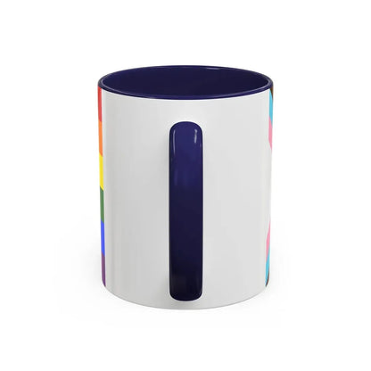LGBTQ+ rainbow flag Quasar Progress Pride Flag - Accent Coffee Mug - Go Mug Yourself