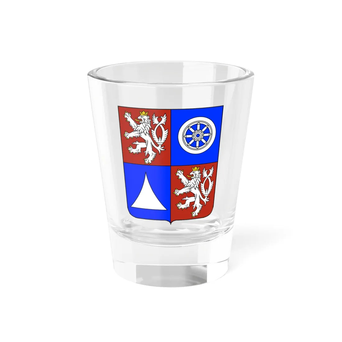 Liberec Region CoA CZ (Czech Republic) (Coat of Arms) Shot Glass 1.5oz 1.5oz - Go Mug Yourself