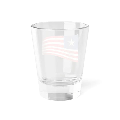 Liberia Flag - iconic waving (Liberia) Shot Glass 1.5oz - Go Mug Yourself