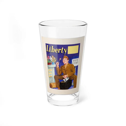 Liberty Magazine Cover (c. 1944) - Pint Glass 16oz 16oz - Go Mug Yourself