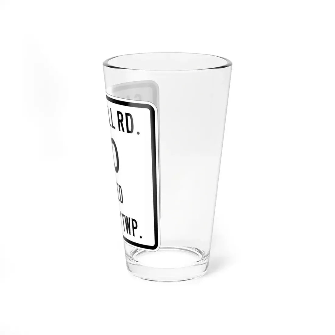 Liberty Township Knox County Ohio route shield template (Ohio) (Road Sign) Pint Glss 16oz - Go Mug Yourself