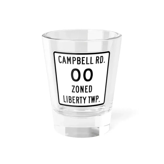 Liberty Township Knox County Ohio route shield template (Ohio) (Road Sign) Shot Glass 1.5oz 1.5oz - Go Mug Yourself