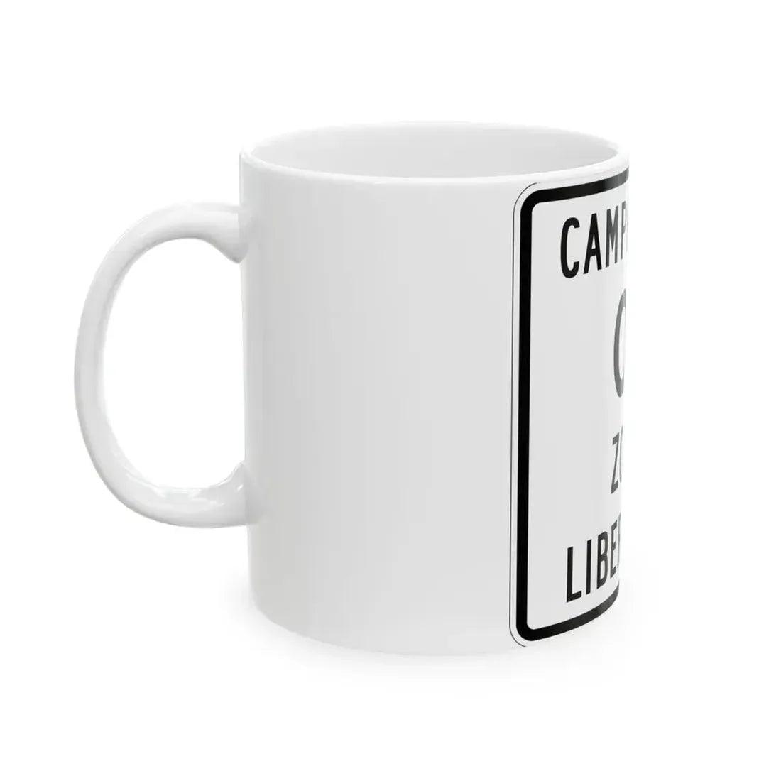 Liberty Township Knox County Ohio route shield template (Ohio) (Road Sign) White Coffee Mug - Go Mug Yourself