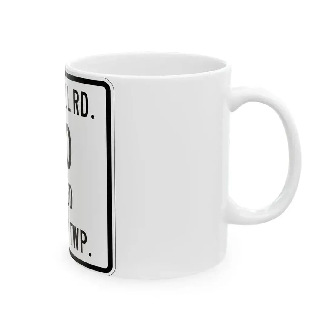 Liberty Township Knox County Ohio route shield template (Ohio) (Road Sign) White Coffee Mug - Go Mug Yourself