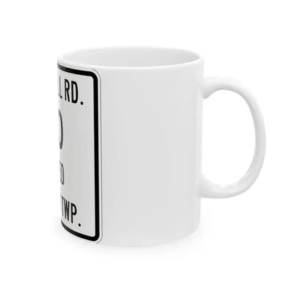 Liberty Township Knox County Ohio route shield template (Ohio) (Road Sign) White Coffee Mug - Go Mug Yourself